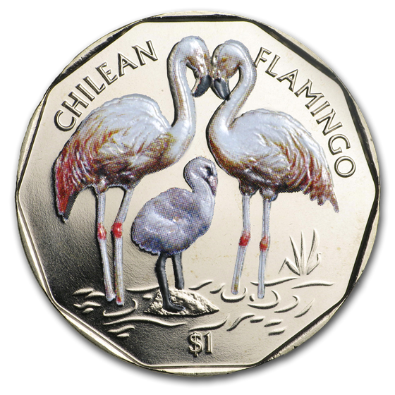 2019 British Virgin Islands Virenium $1 Chilean Flamingo 2019 British Virgin Islands Virenium $1 Chilean Flamingo